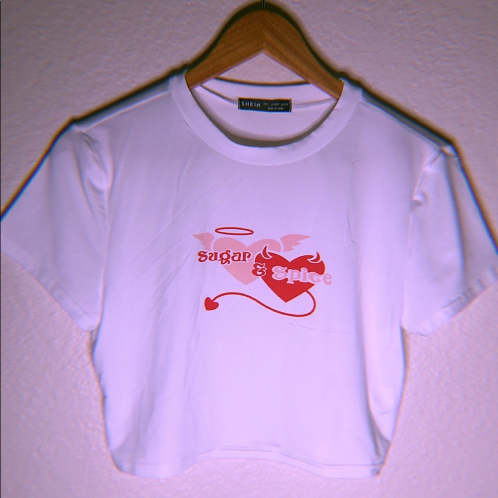 💘 ALL WHITE SUGAR AND SPICE TEE 💘